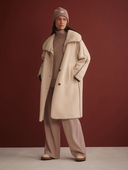 Clemence Sherpa Coat Sandshell - Varley