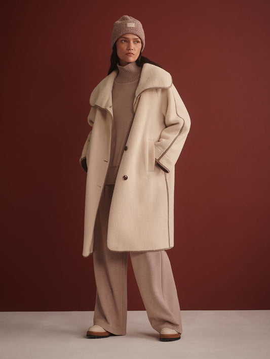 Clemence Sherpa Coat Sandshell - Varley