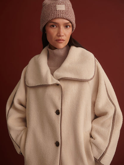 Clemence Sherpa Coat Sandshell - Varley