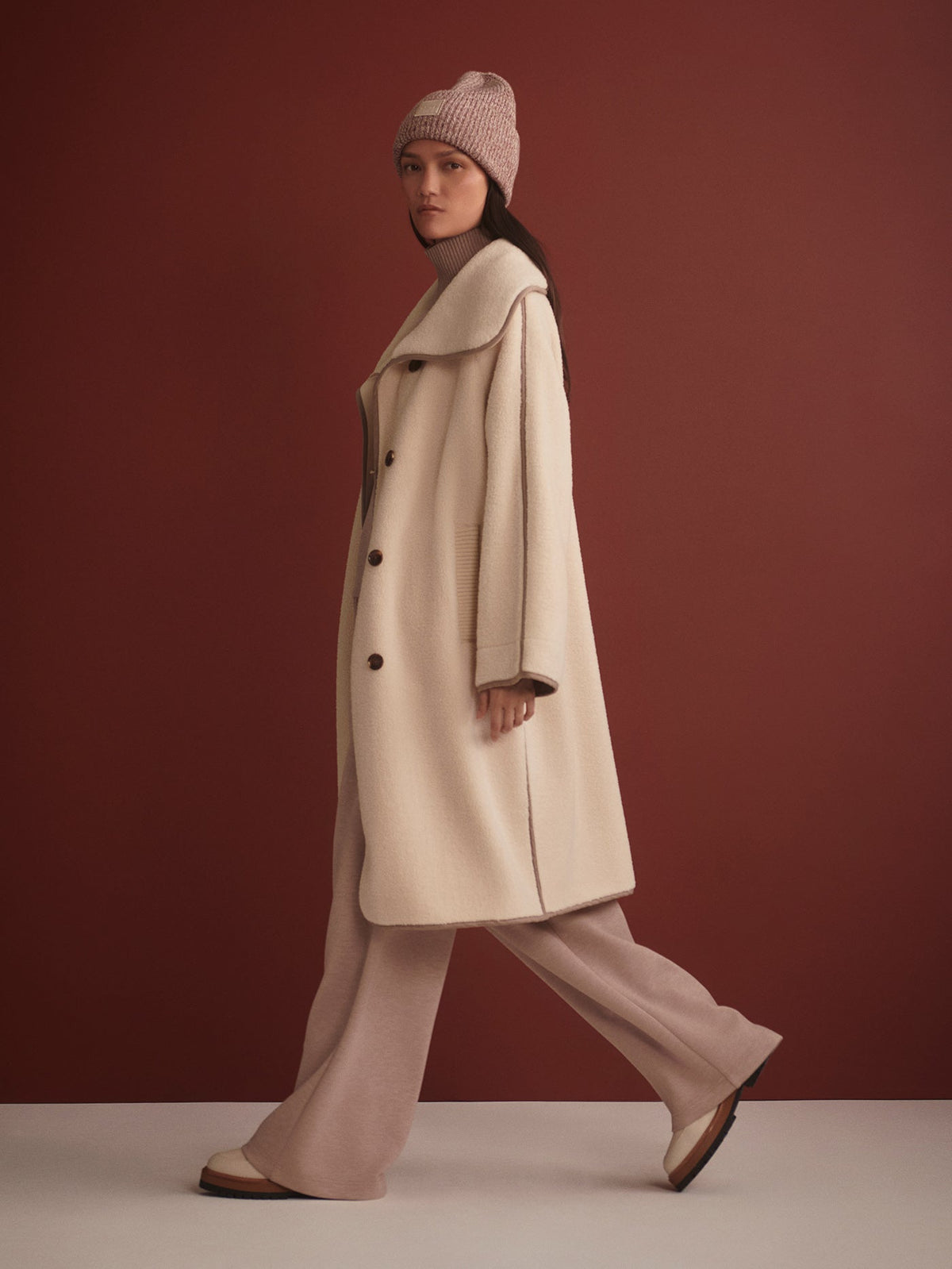 Clemence Sherpa Coat Sandshell - Varley