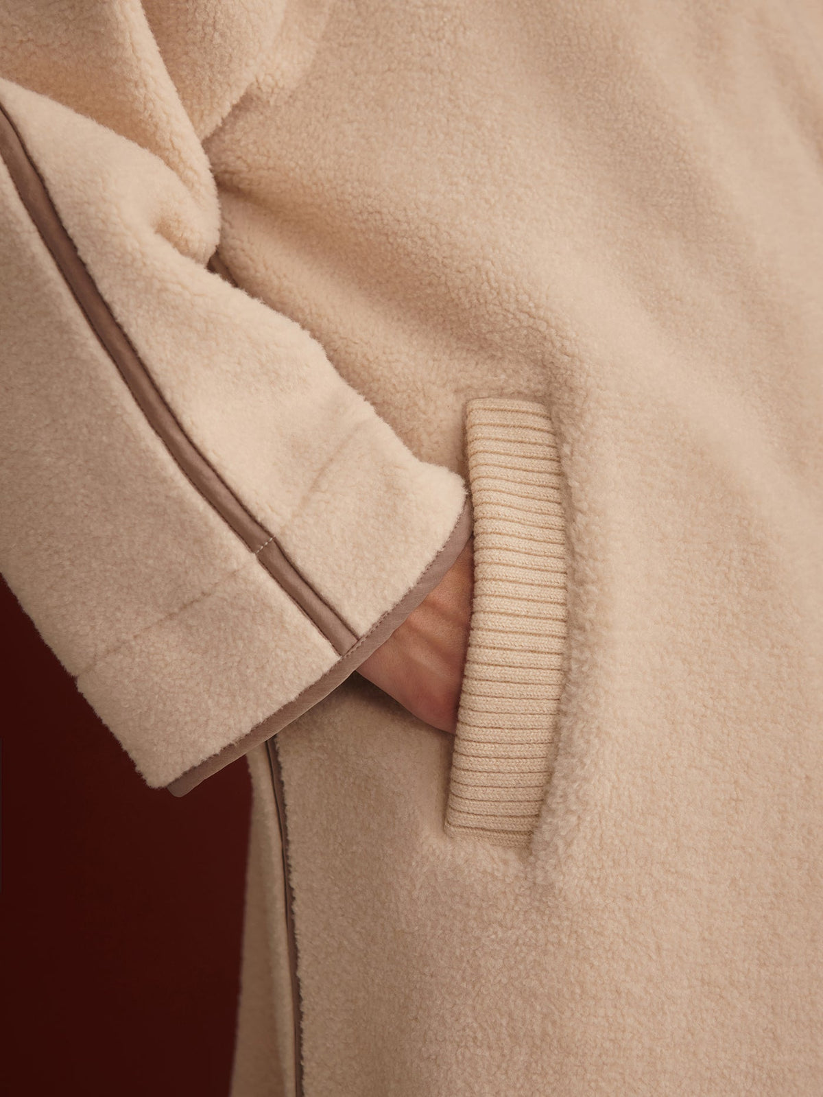 Clemence Sherpa Coat Sandshell - Varley