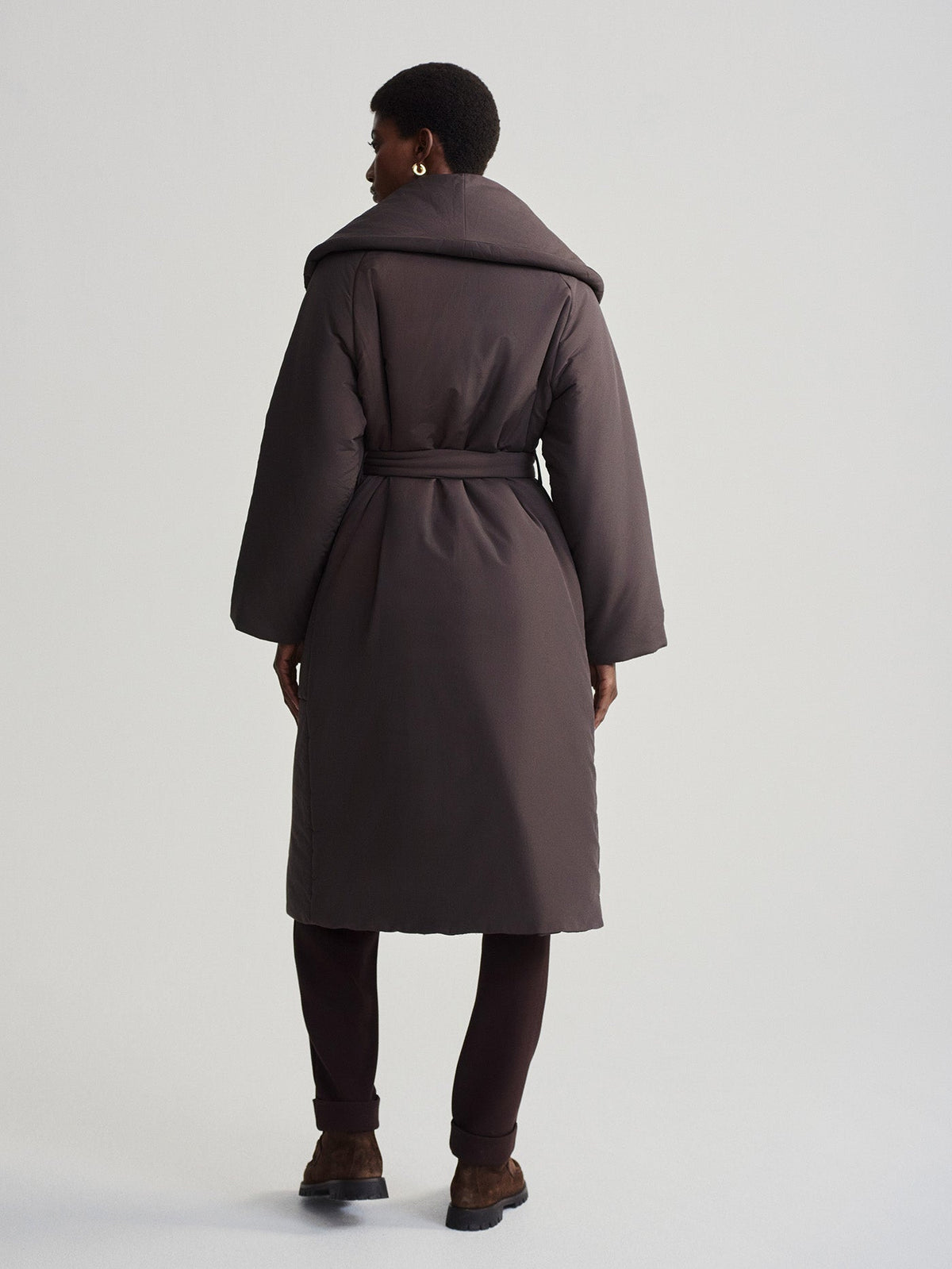 Ana Long Wrap Coat Coffee Bean - Varley
