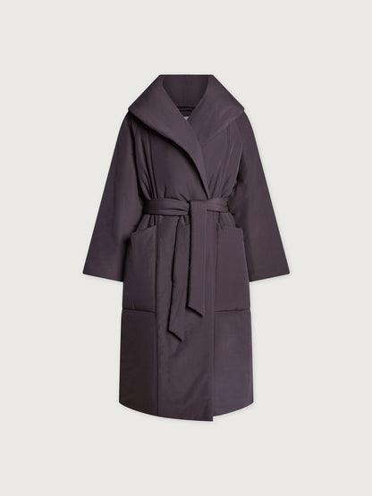Ana Long Wrap Coat Coffee Bean - Varley