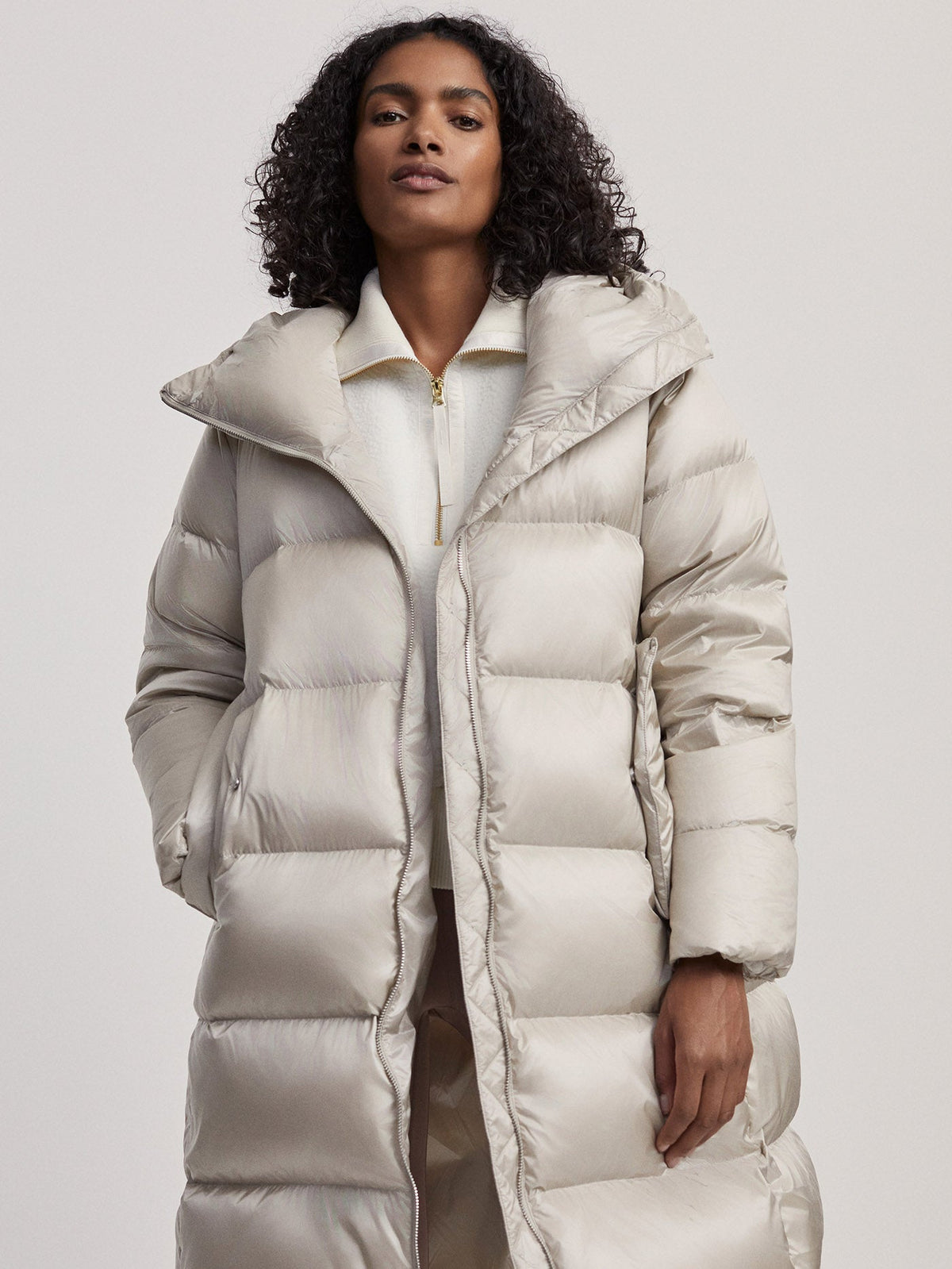 Payton Puffer Coat Cloud Metallic - Varley