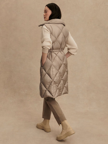 Navine Long Down Gilet Portabella Metallic - Varley