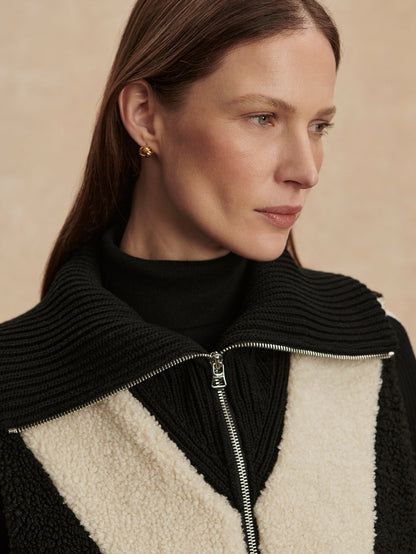 Caspian Sherpa Gilet Black - Varley