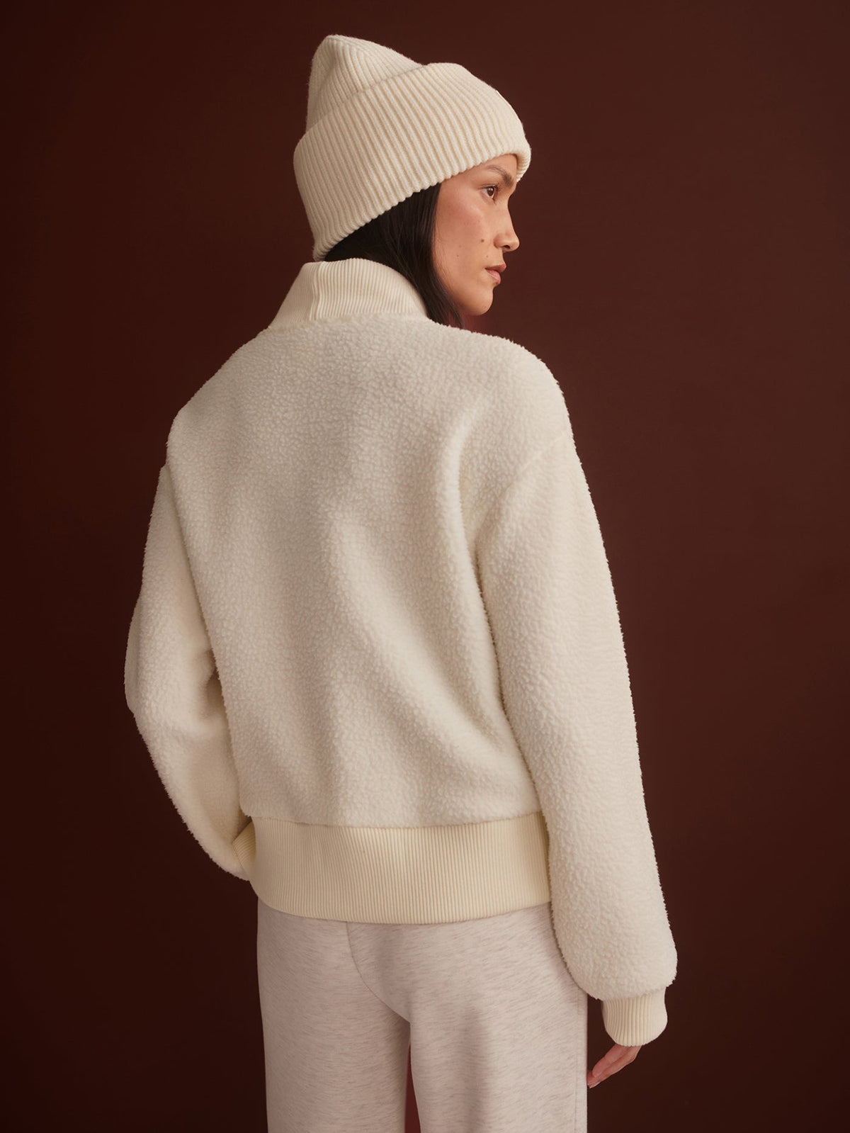 Mumford Half Zip Fleece Egret - Varley