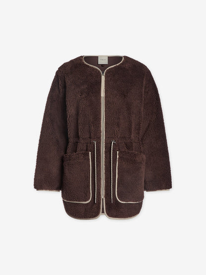 Angelina Sherpa Coat French Roast - Varley