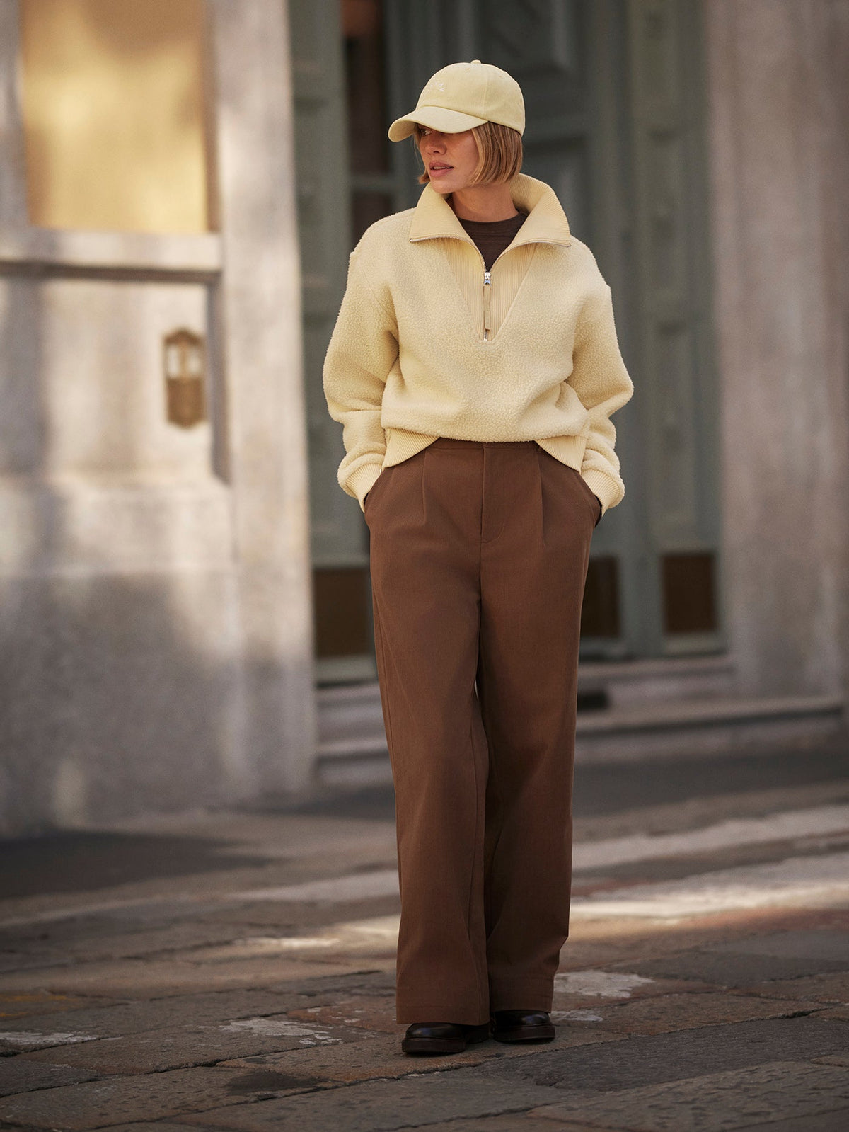 Jaylin Half Zip Fleece Reed Yellow - Varley