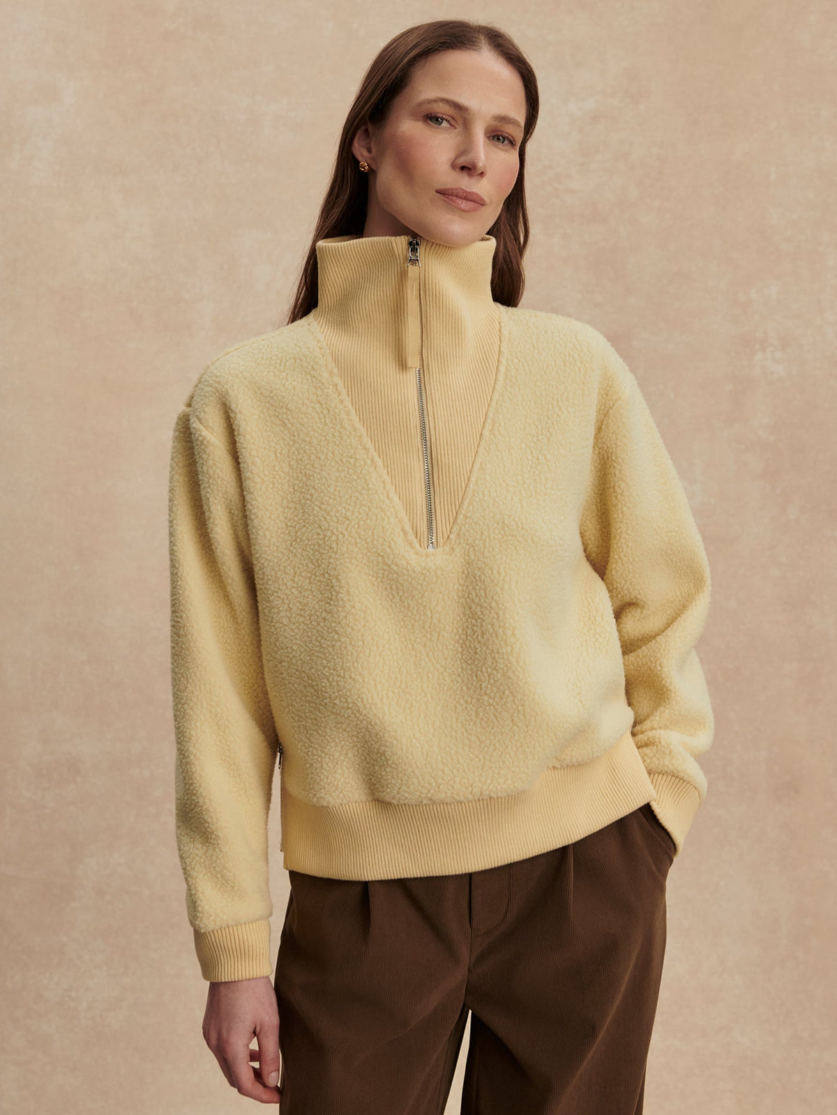 Jaylin Half Zip Fleece Reed Yellow - Varley
