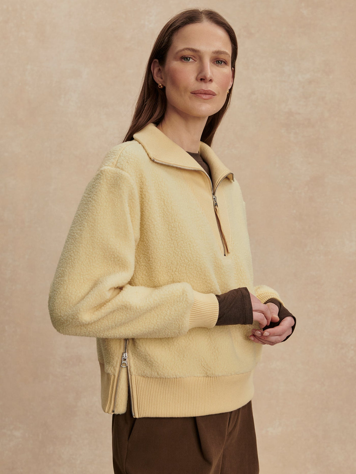 Jaylin Half Zip Fleece Reed Yellow - Varley