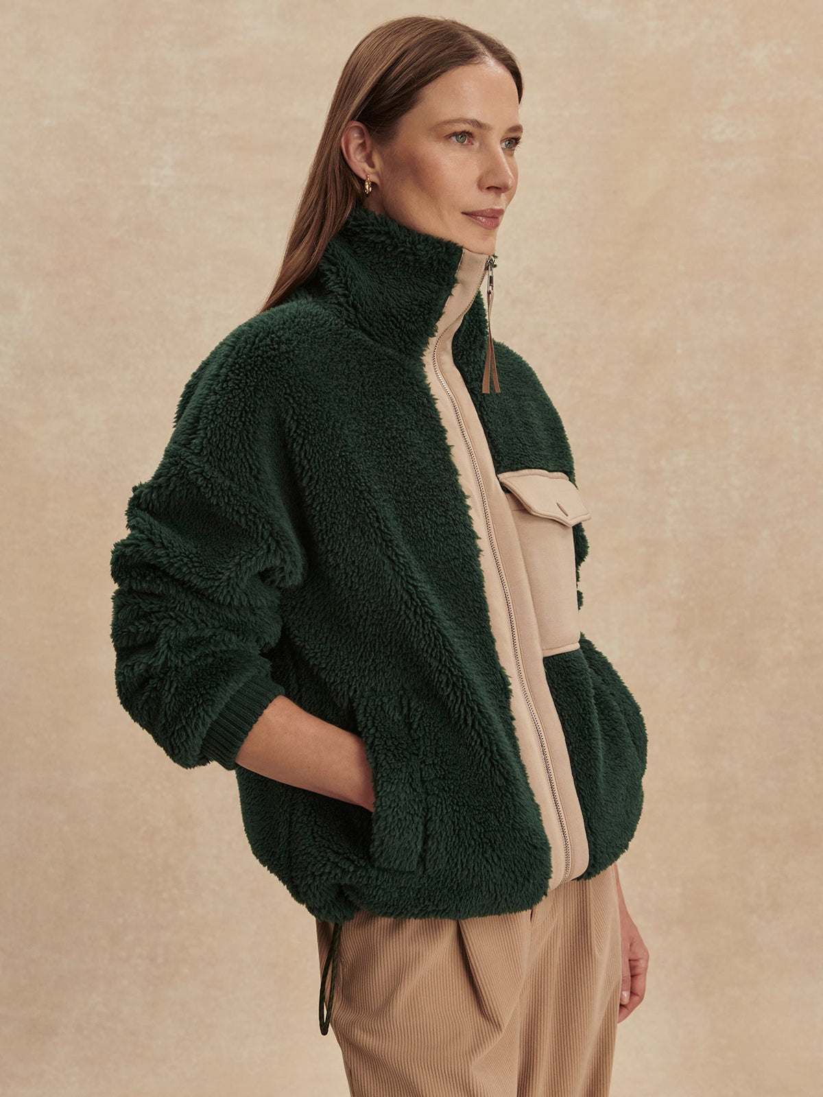 Lowell Sherpa Jacket Pine Grove - Varley