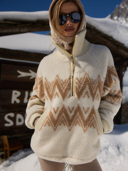 Hendrik Half Zip Sherpa Egret - Varley