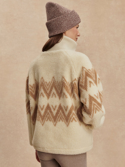Hendrik Half Zip Sherpa Egret - Varley