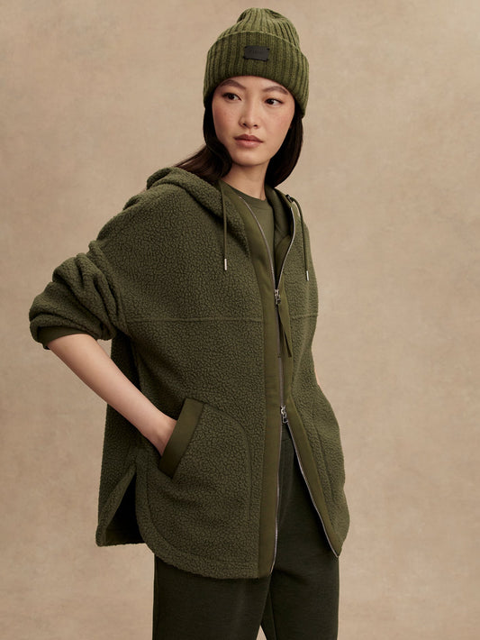 Fey Relaxed Fleece Racing Olive - Varley