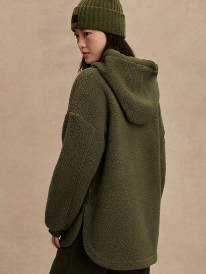 Fey Relaxed Fleece Racing Olive - Varley