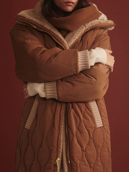 Theia Reversible Coat Light Taupe/ Cocoa Dust - Varley