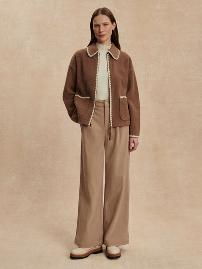 Ruiko Zip Through Fleece Cocoa Dust - Varley