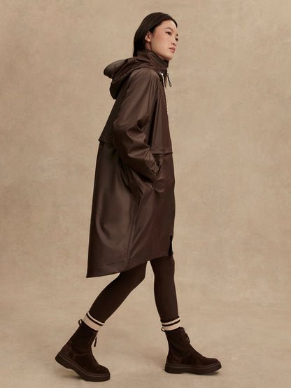 Kirsten Raincoat Dark Truffle - Varley