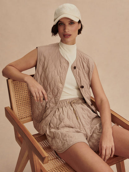 Karla Quilted Gilet Light Taupe - Varley