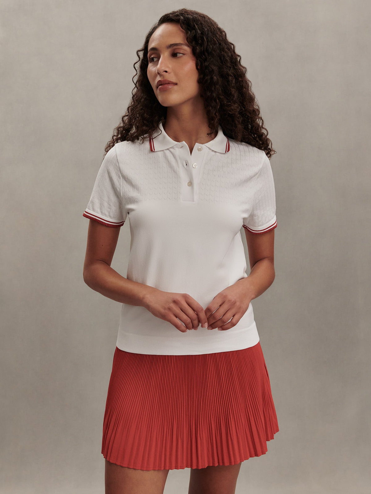 Mickey Seamless Polo Shirt White - Varley