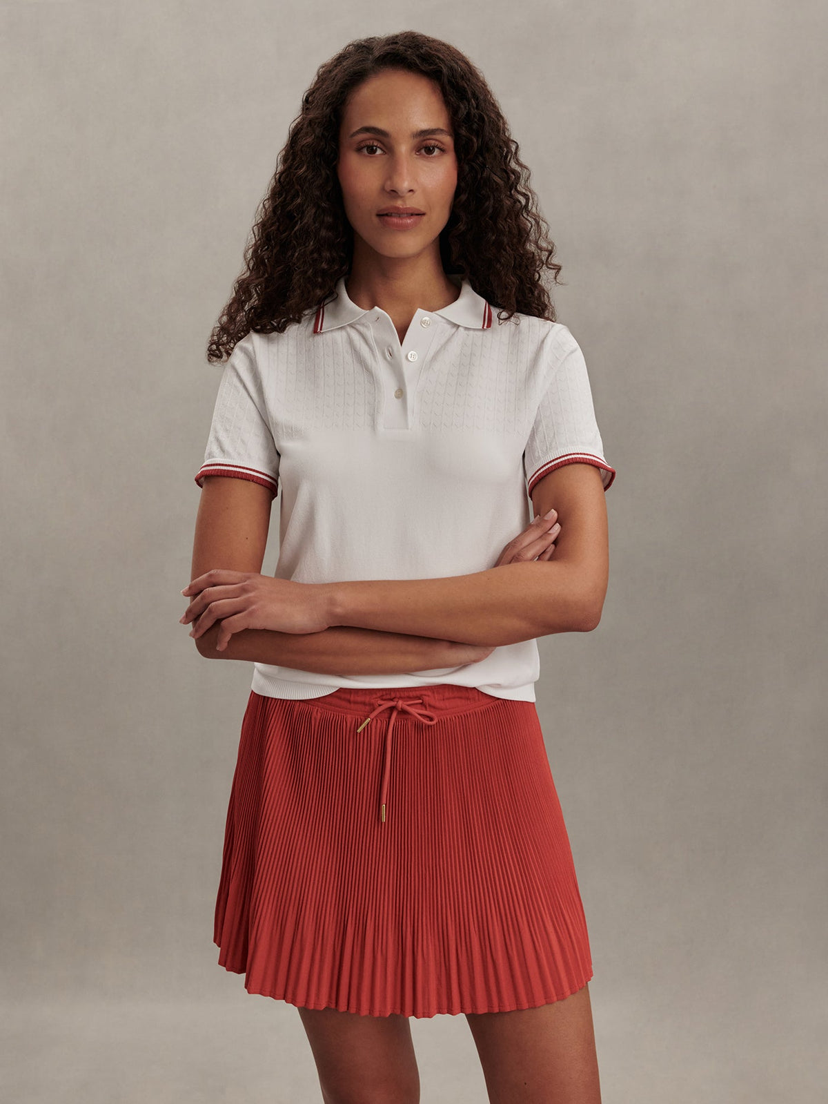 Mickey Seamless Polo Shirt White - Varley