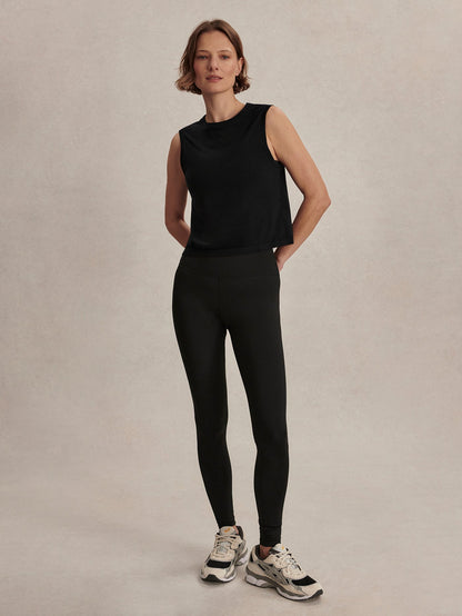 Nate Seamless Cropped Tank Black - Varley