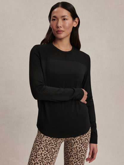 Samia Seamless Long Sleeve Tee Black - Varley
