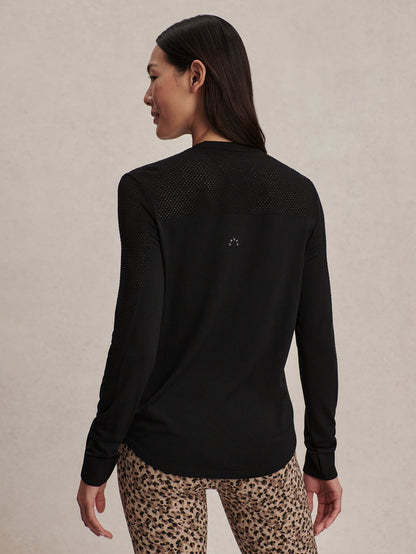 Samia Seamless Long Sleeve Tee Black - Varley