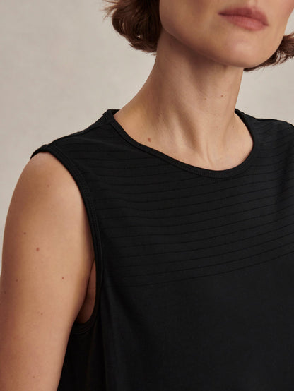Nolan Seamless Longline Tank Black - Varley