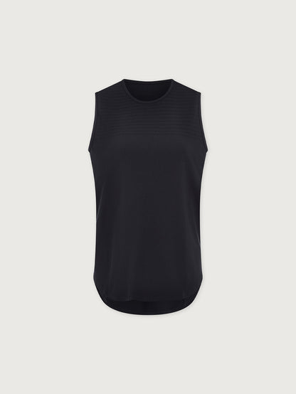 Nolan Seamless Longline Tank Black - Varley