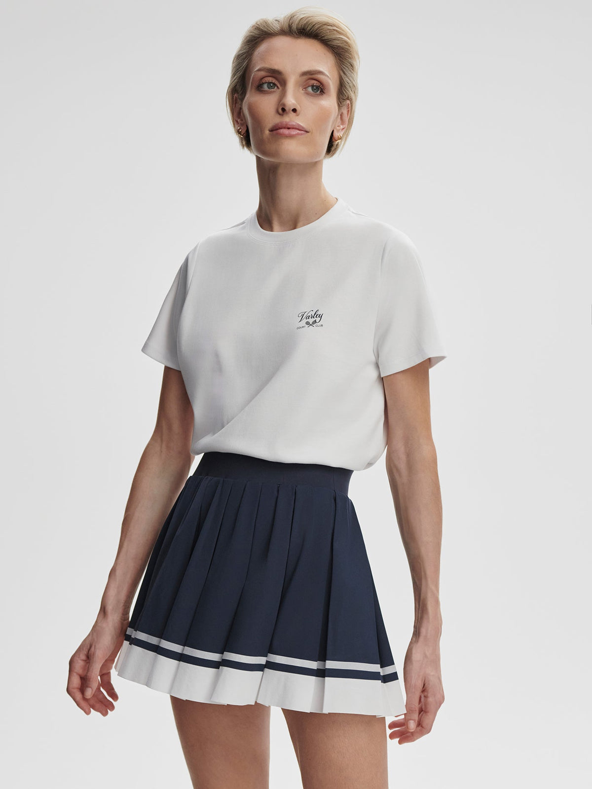 Mattie Branded Tee White - Varley