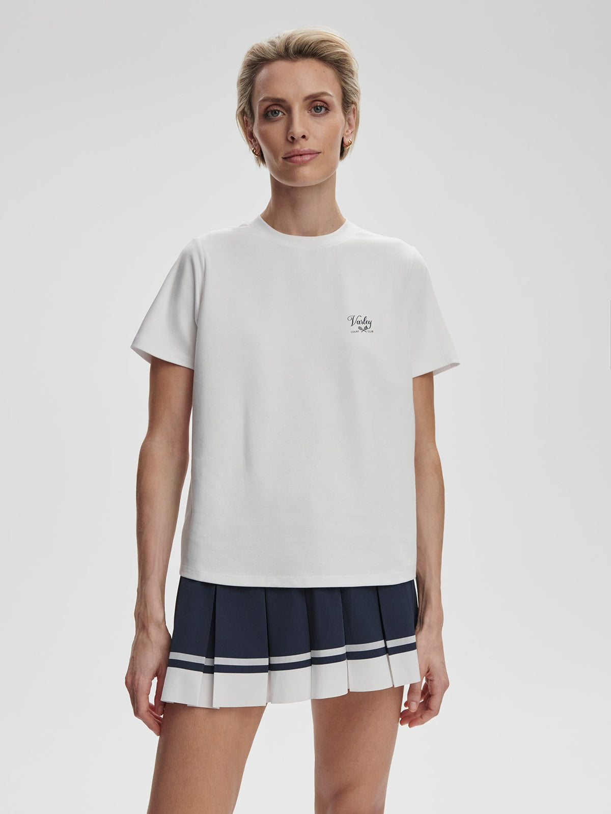 Mattie Branded Tee White - Varley