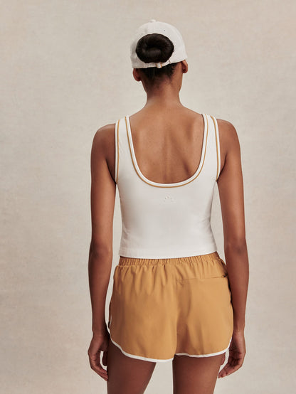Barney Piped Tank White/ Apple Cinnamon - Varley