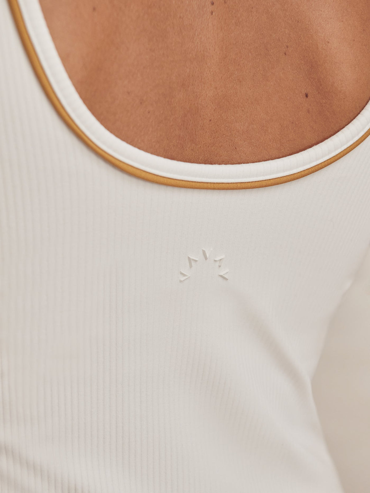 Barney Piped Tank White/ Apple Cinnamon - Varley
