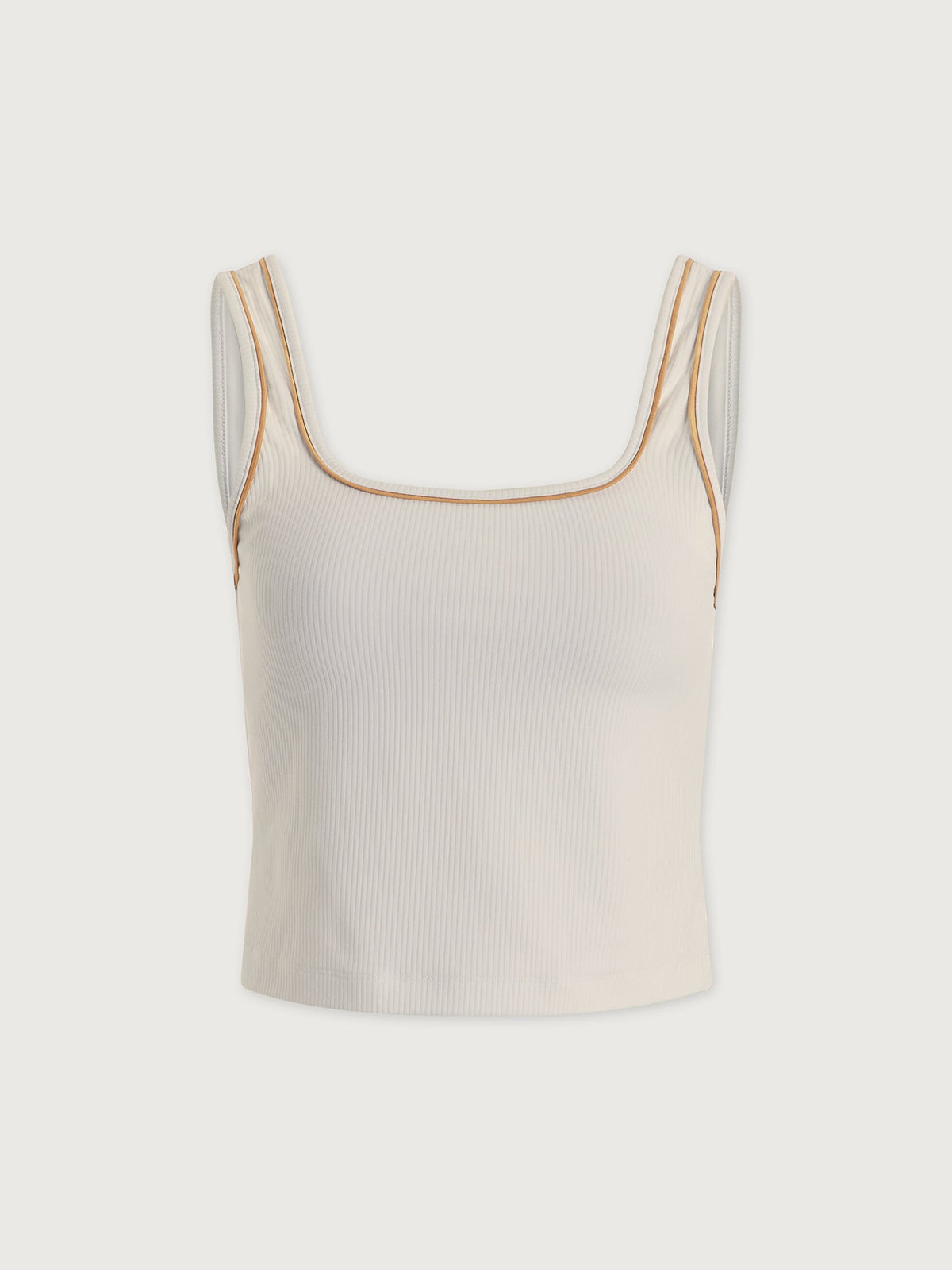 Barney Piped Tank White/ Apple Cinnamon - Varley
