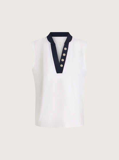 Shelby Performance Tank | VARLEY US White/ Blue Nights - Varley