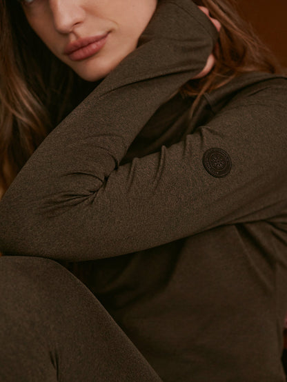 Always Warm Crew Neck Baselayer Deep Chocolate Marl - Varley