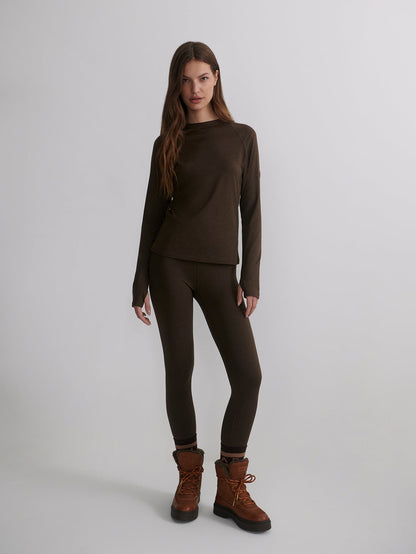 Always Warm Crew Neck Baselayer Deep Chocolate Marl - Varley
