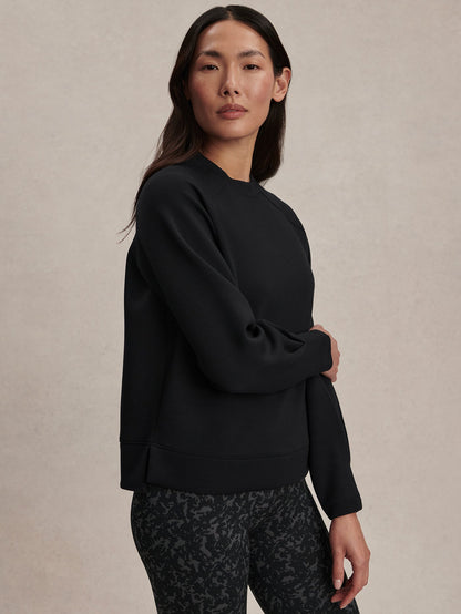 Zosia Crew Neck Active Sweatshirt Black - Varley