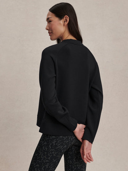 Zosia Crew Neck Active Sweatshirt Black - Varley