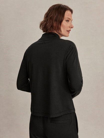 Lamia Half-Zip Active Sweatshirt Black Marl - Varley