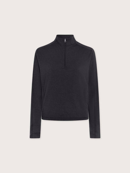 Lamia Half-Zip Active Sweatshirt Black Marl - Varley