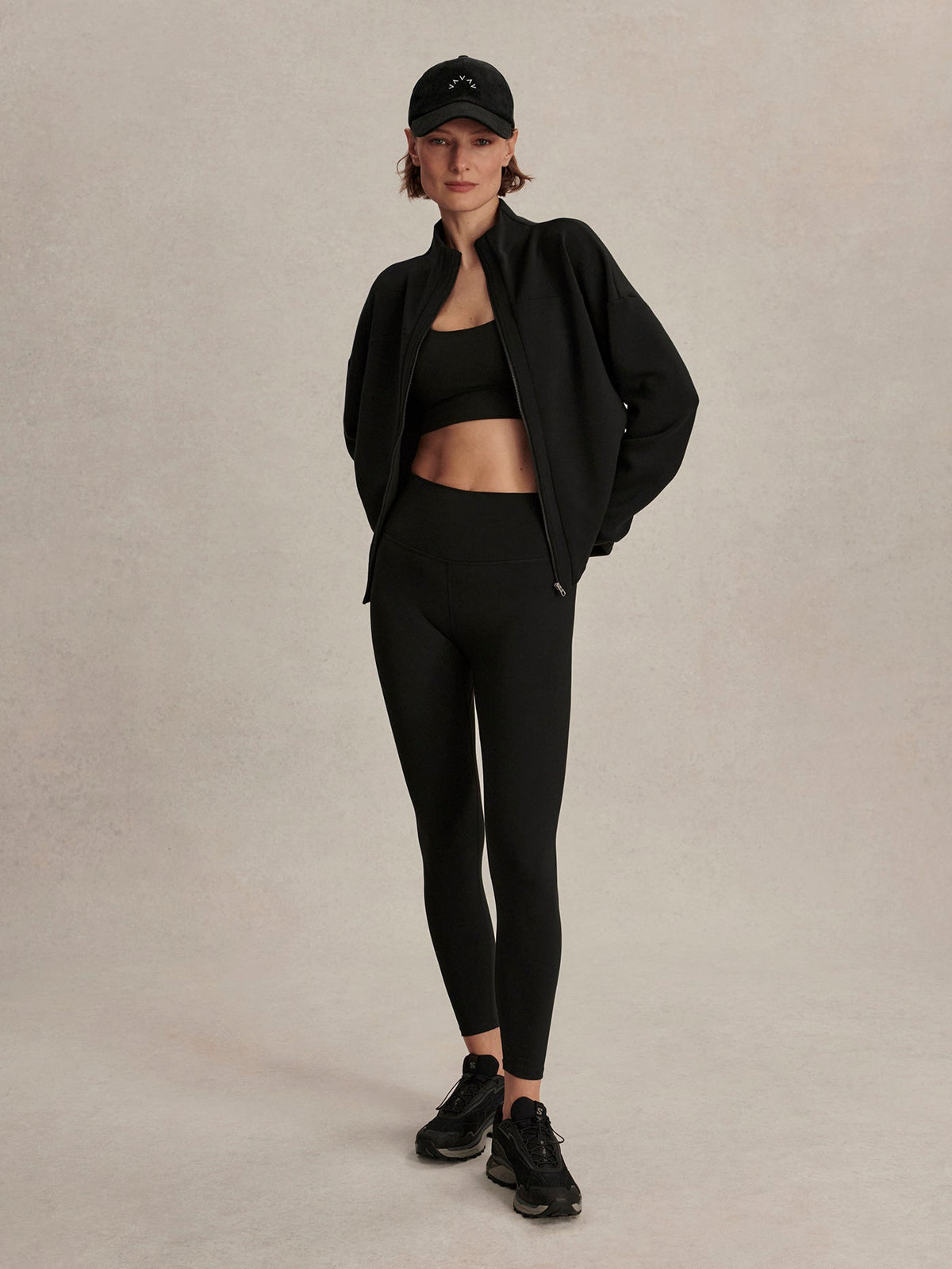 Tayah Zip-Through Active Sweatshirt Black - Varley