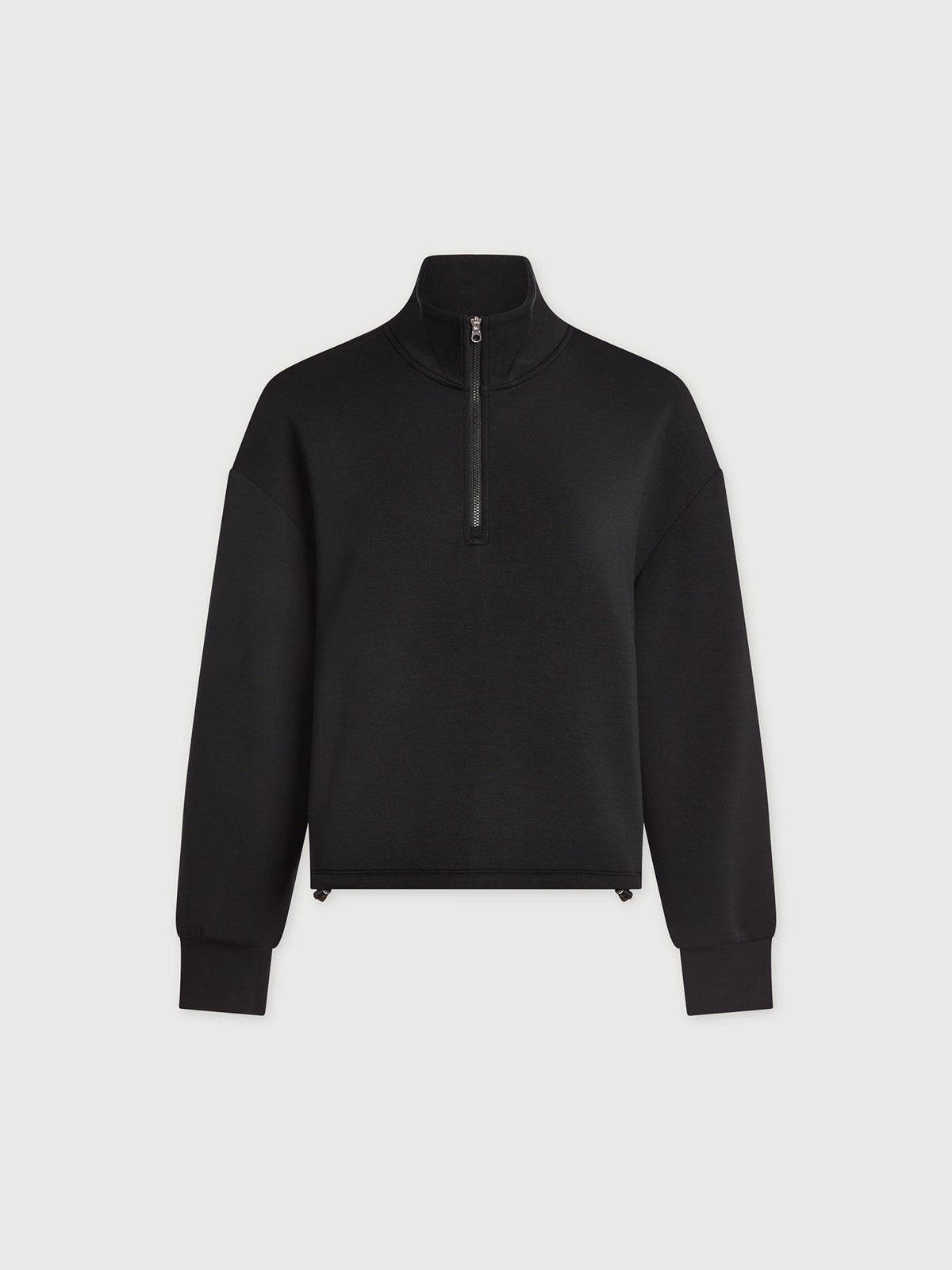Sian Cropped Half-Zip Active Sweatshirt Black - Varley