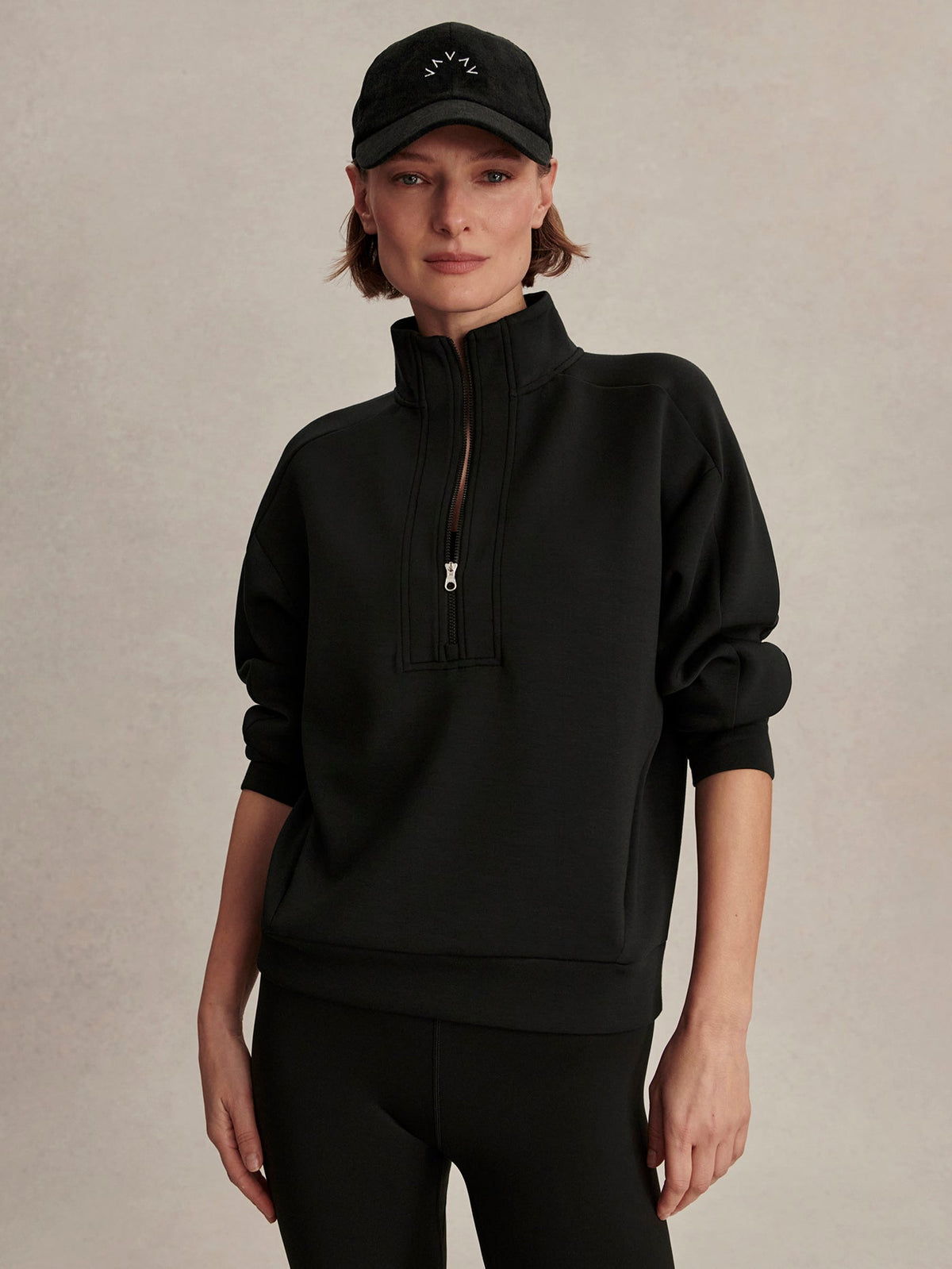 Marissa Half-Zip Active Sweatshirt Black - Varley