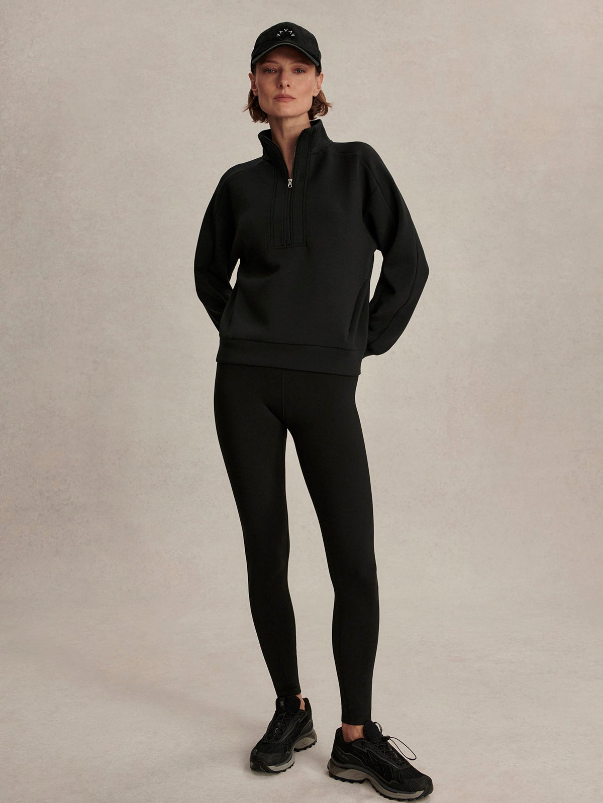 Marissa Half-Zip Active Sweatshirt Black - Varley