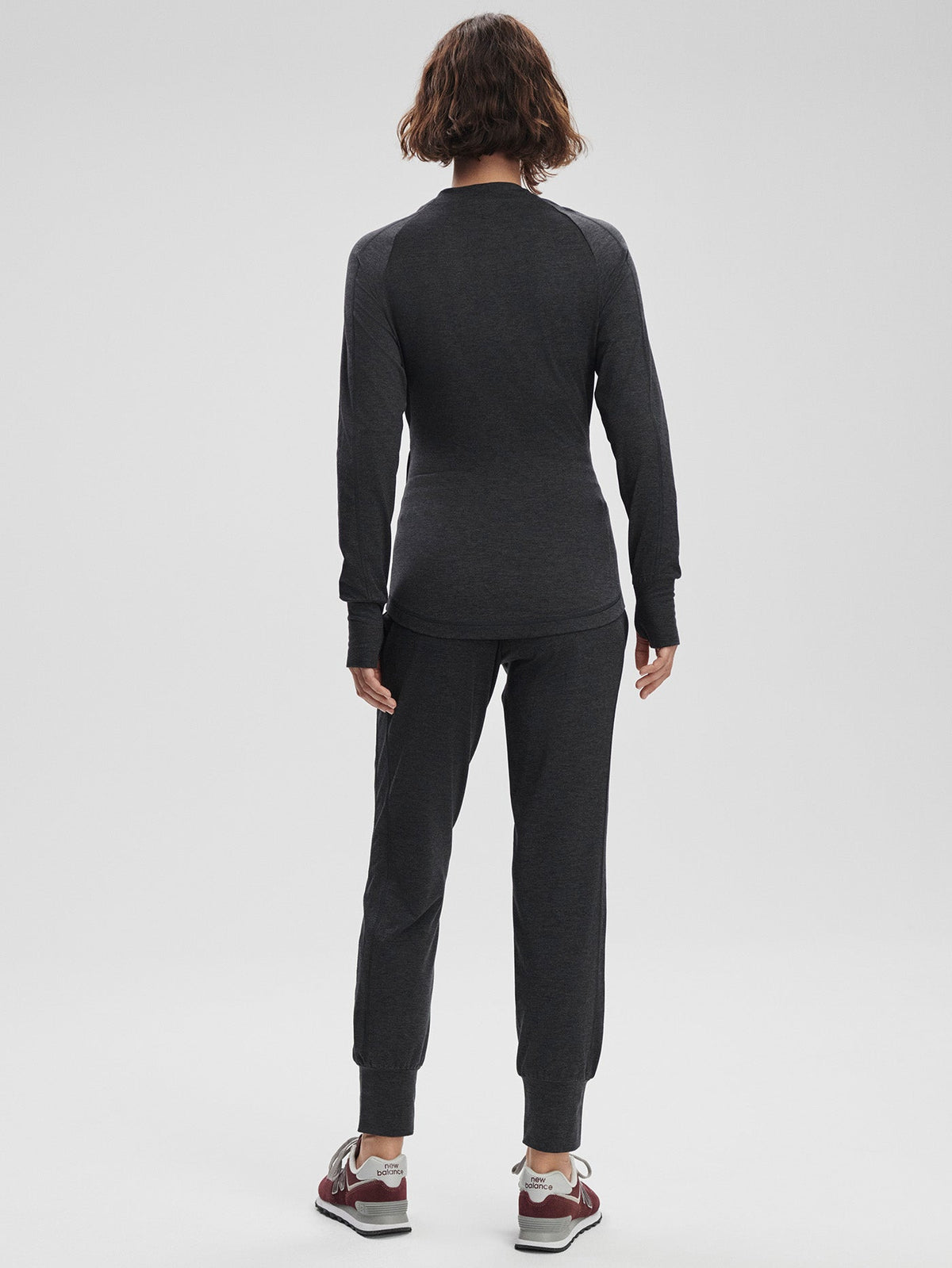 Marja Zip-Through Active Sweatshirt Black Marl - Varley
