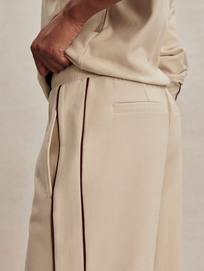 Brushed Rib Wide Leg Pant 28 Cement Marl/ Bitter Chocolate - Varley