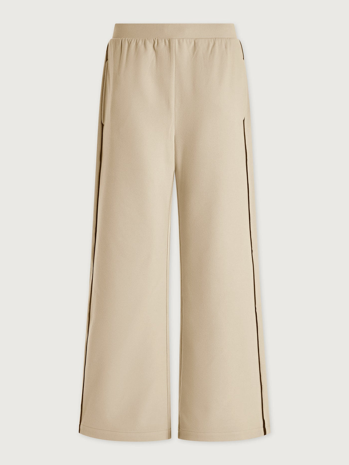 Brushed Rib Wide Leg Pant 28 Cement Marl/ Bitter Chocolate - Varley
